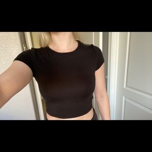 Black crop top